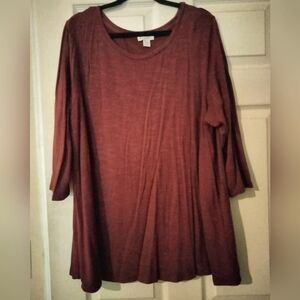 Carolina Belle, Swing Top, 3X, Burgundy